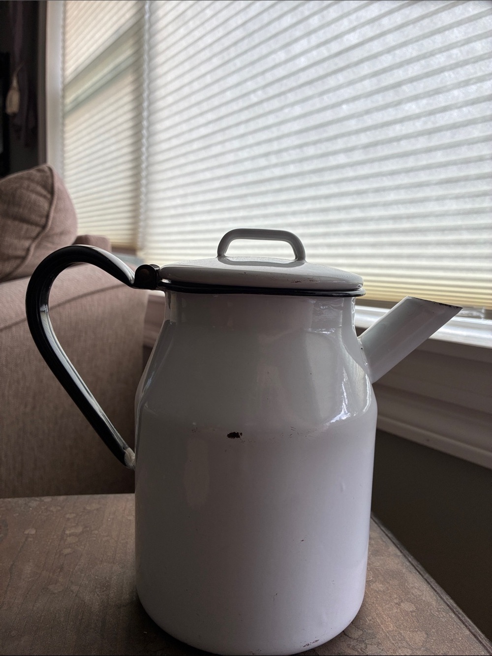 Vintage Enamel Pitcher